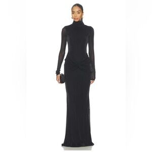 Lovers + Friends Black  Lucille Long Sleeve gown